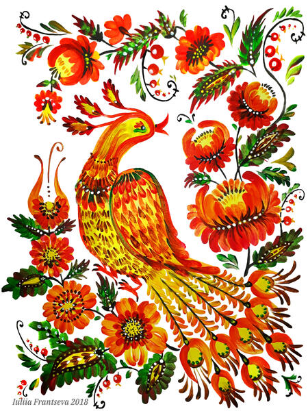Petrykivka Firebird art by Redilion