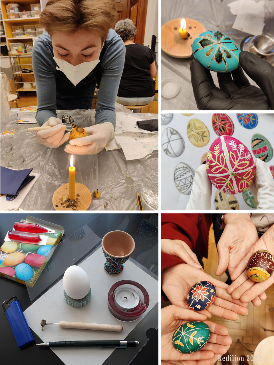 The artist making the easter egg
